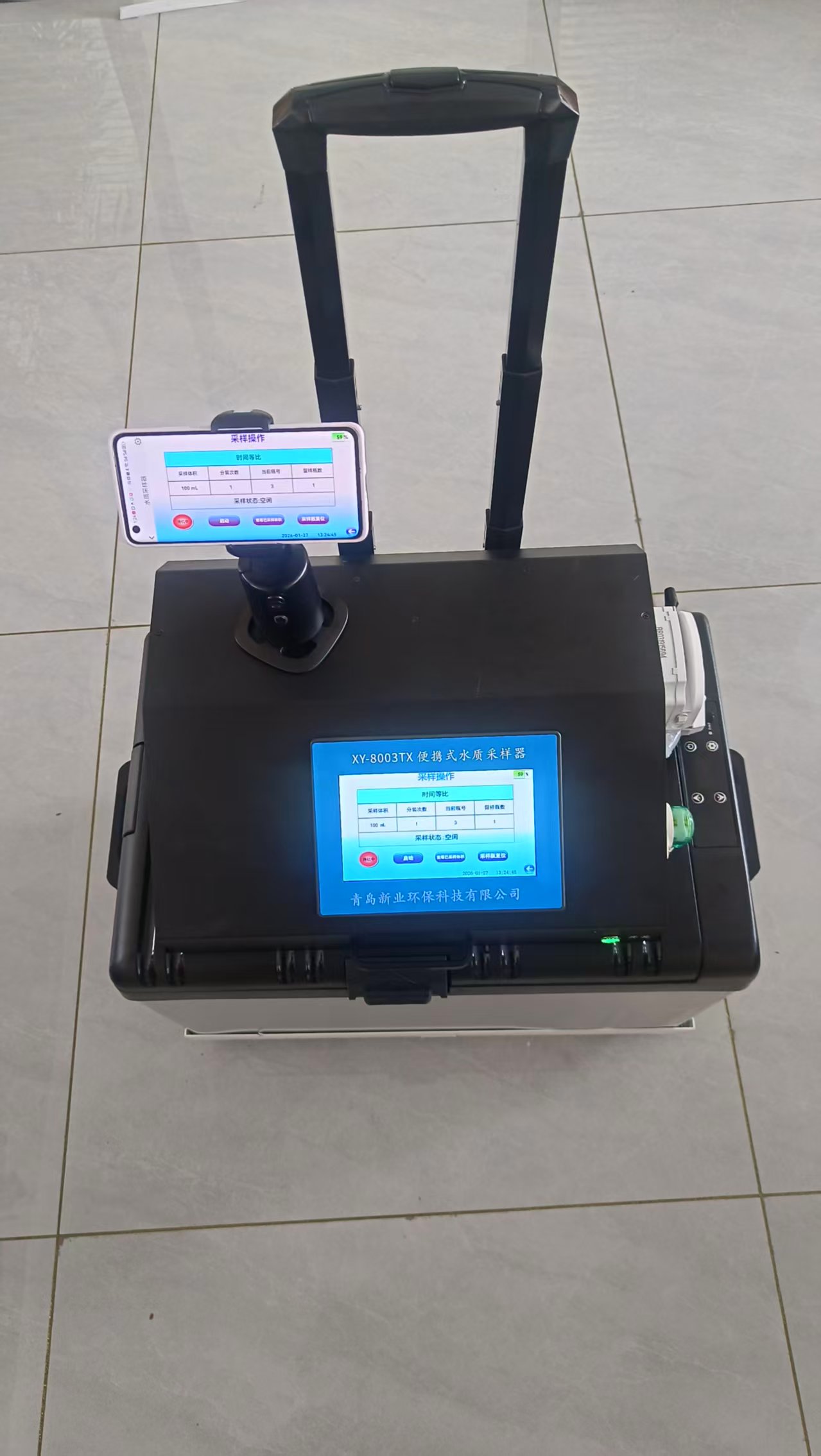 水質自動采樣器 便攜式污水采集器 支持12瓶留樣