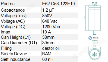 ELECTRONICON電容E62.C58-122E10