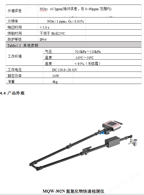 重型汽車氮氧化物快速檢測儀
