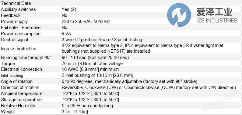 NEPTRONIC執行器ST220S
