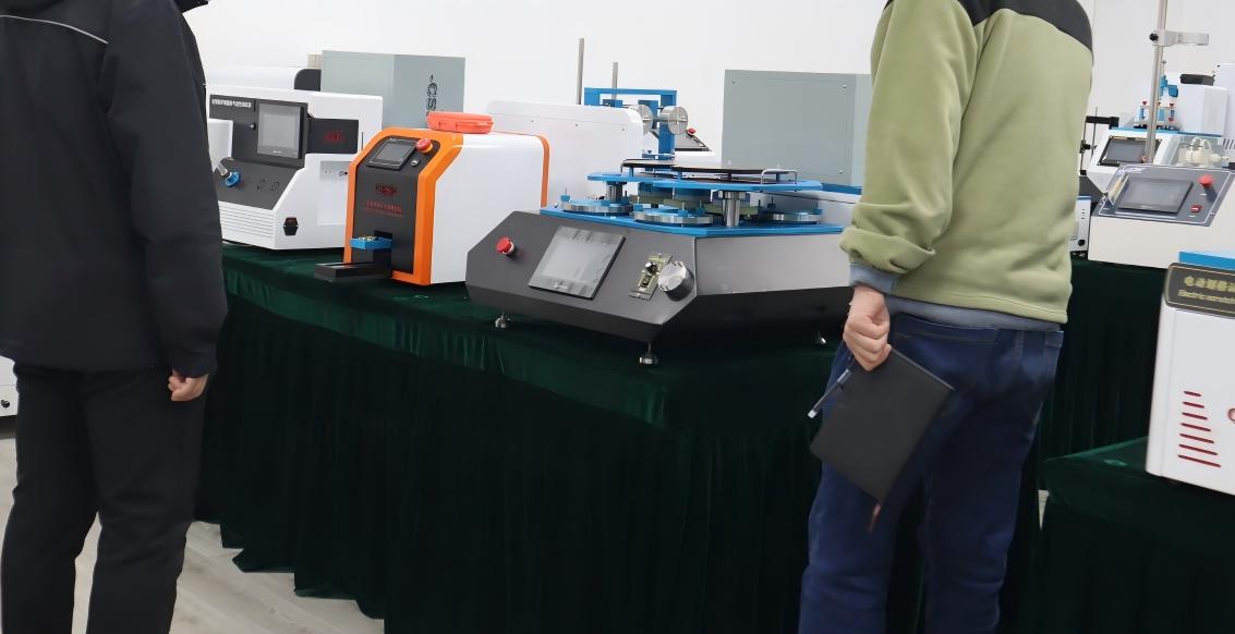 上海某公司到訪上海傲穎智能科技有限公司參觀紡織類檢測儀器