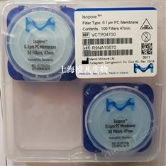 VCTP04700 Merck Milipore 聚碳酸酯膜PC微孔過濾膜孔徑0.1um直徑47mm